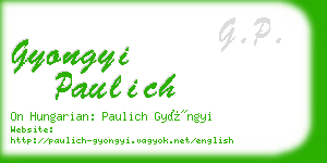 gyongyi paulich business card